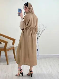 پیراهن بلند کمر گت کد 328|مدل پیراهن بلند دخترانه بیرونی