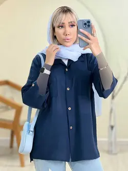 خرید مانتو شومیزی جیب دار کد کد 318|مانتو شومیزی اسپرت شیک