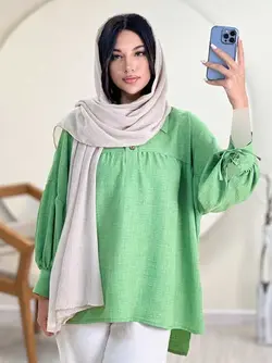 مانتو شومیزی آستین بندی کد 0302|مانتو شومیزی جلو بسته کوتاه