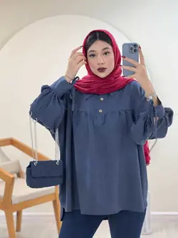 مانتو شومیزی آستین بندی کد 0302|مانتو شومیزی جلو بسته کوتاه
