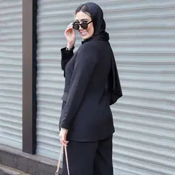 ست کت و شلوار مازراتی یقه آرشال مشکی|کت و شلوار مازراتی مشکی