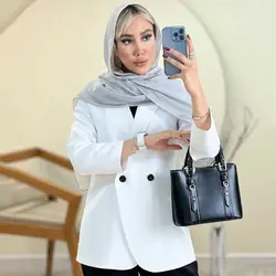 مانتو کتی مازراتی یقه ترکیبی کد 401|مانتو کتی مازراتی کوتاه