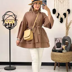 خرید آنلاین مانتو عروسکی کوتاه کد 311 جدید و دخترانه با دوخت عالی در مد شیک