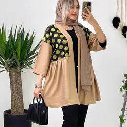 خرید مانتو عروسکی بابوس کوتاه جدید و شیک با کیفیت دوخت بالا در مد شیک