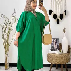 خرید آنلاین مانتو کیمونو بغل چاک بلند و شیک با کیفیت دوخت بالا در مد شیک