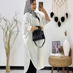 خرید آنلاین مانتو کیمونو بغل چاک بلند و شیک با کیفیت دوخت بالا در مد شیک