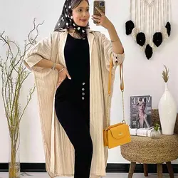 خرید آنلاین مانتو کیمونو بغل چاک بلند و شیک با کیفیت دوخت بالا در مد شیک