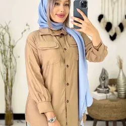 مانتو بابوس یقه مردانه - مانتو بابوس یقه مردانه کوتاه و دخترانه با کیفیت دوخت بالا در مدشیک