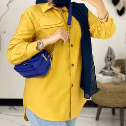 مانتو بابوس یقه مردانه - مانتو بابوس یقه مردانه کوتاه و دخترانه با کیفیت دوخت بالا در مدشیک