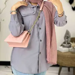 مانتو بابوس یقه مردانه - مانتو بابوس یقه مردانه کوتاه و دخترانه با کیفیت دوخت بالا در مدشیک