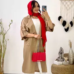 مانتو بلند آستین پاگن دار - مانتو بلند آستین پاگن دار دخترانه و زنانه با کیفیت دوخت بالا در مدشیک