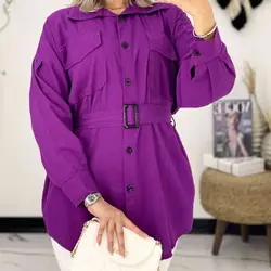 مانتو دو جیب آستین مچ - مانتو دو جیب آستین مچ کوتاه و دخترانه با کیفیت دوخت بالا در مدشیک