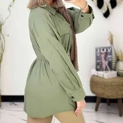 مانتو دو جیب آستین مچ - مانتو دو جیب آستین مچ کوتاه و دخترانه با کیفیت دوخت بالا در مدشیک