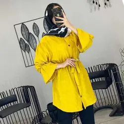 مانتو بهاره آستین شیپوری - جدید ترین مانتو آستین شیپوری شیک و دخترانه با قیمت ارزان در مدشیک