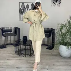 مانتو بهاره آستین شیپوری - جدید ترین مانتو آستین شیپوری شیک و دخترانه با قیمت ارزان در مدشیک