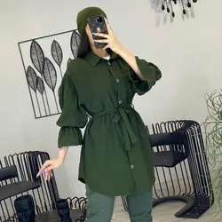 مانتو بهاره آستین شیپوری - جدید ترین مانتو آستین شیپوری شیک و دخترانه با قیمت ارزان در مدشیک