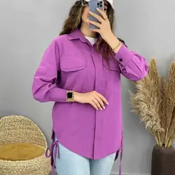 خرید مانتو شومیزی بغل بند دار با کیفیت دوخت بالا در مدشیک