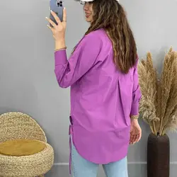 خرید مانتو شومیزی بغل بند دار با کیفیت دوخت بالا در مدشیک