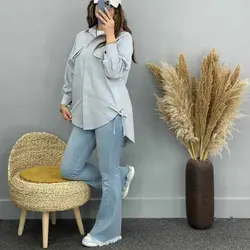 خرید مانتو شومیزی بغل بند دار با کیفیت دوخت بالا در مدشیک