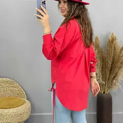 خرید مانتو شومیزی بغل بند دار با کیفیت دوخت بالا در مدشیک