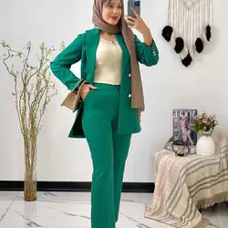 ست کت و شلوار یقه انگلیسی - کت و شلوار چهار دکمه زنانه مازراتی با دوخت عالی و تنوع زیاد