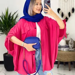 مانتو پانچ آستین گت دار کد 256 - مدل مانتو پانچ کوتاه و دخترانه