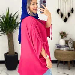 مانتو پانچ آستین گت دار کد 256 - مدل مانتو پانچ کوتاه و دخترانه