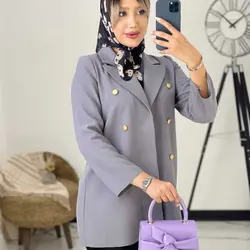 مانتو مازراتی دکمه نما کد 734 - مدل مانتو مازراتی کتی و جدید