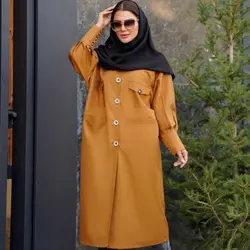 خرید مانتو دانشجویی بلند میکرو کد 761 | در بوتیک مدشیک