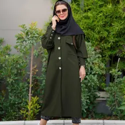 خرید مانتو دانشجویی بلند میکرو کد 761 | در بوتیک مدشیک