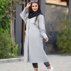 خرید مانتو دانشجویی بلند میکرو کد 761 | در بوتیک مدشیک