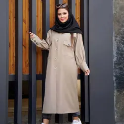 خرید مانتو دانشجویی بلند میکرو کد 761 | در بوتیک مدشیک