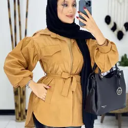 خرید مانتو میکرو آستین پفی کد 643 | مانتو میکرو عروسکی