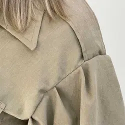 خرید مانتو میکرو آستین پفی کد 643 | مانتو میکرو عروسکی