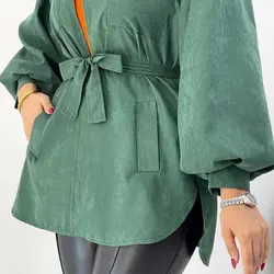 خرید مانتو میکرو آستین پفی کد 643 | مانتو میکرو عروسکی