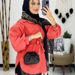 خرید مانتو میکرو آستین پفی کد 643 | مانتو میکرو عروسکی