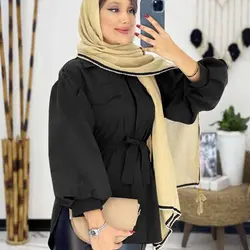 خرید مانتو میکرو آستین پفی کد 643 | مانتو میکرو عروسکی