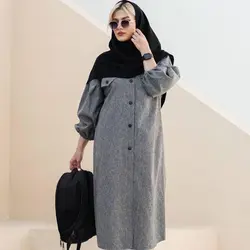 خرید مانتو دانشجویی بلند کد 239 - مانتو دانشجویی اسپرت و جدید