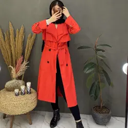 خرید بارانی دو یقه آمریکایی کد 656 | بارانی دو یقه دخترانه