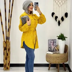مانتو مخمل کبریتی جیب دار کد 647 | مانتو مخمل کبریتی دخترانه
