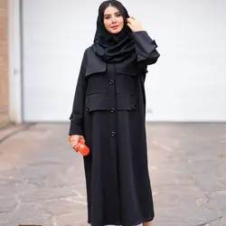 خرید مانتو دانشجویی بلند آستین پاگن دار | در بوتیک مدشیک