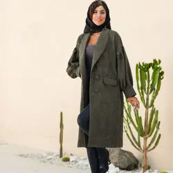خرید مانتو مخمل کبریتی بلند کد 672 | مانتو مخمل کبریتی بلند