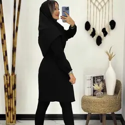 مانتو بابوس دانشجویی مشکی کد 153 - مدل مانتو دانشجویی اسپرت و کوتاه