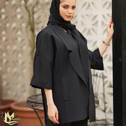 مانتو کتی مازراتی یقه انگلیسی کد 984 - مانتو کتی مازراتی جدید و کوتاه