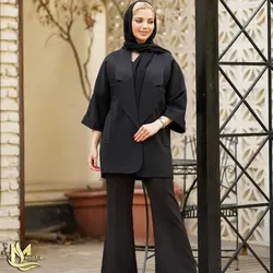مانتو کتی مازراتی یقه انگلیسی کد 984 - مانتو کتی مازراتی جدید و کوتاه