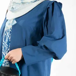 مانتو میکرو یقه گرد آستین پفی | خرید مانتو میکرو پاییزه