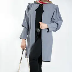 مانتو میکرو یقه گرد آستین پفی | خرید مانتو میکرو پاییزه