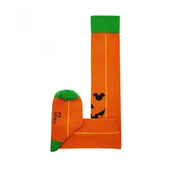 جوراب ساق بلند بالای زانو پاتریس سری هالوین طرح کدو تنبل