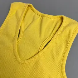 کراپ تاپ ساده مدل قهرمانی زرد