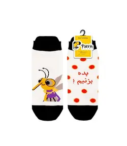 جوراب مچی پاتریس طرح پشه لنگه به لنگه